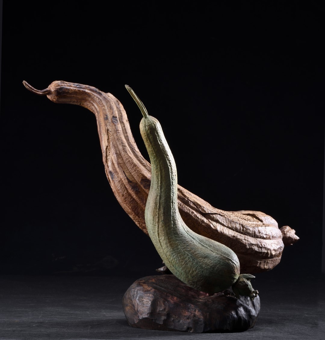 黃媽慶木雕作品114年在國聲廣播展難得一見